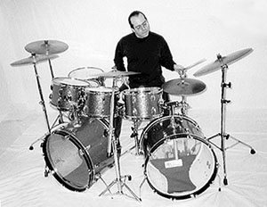 Robert at Ludwig Drum set